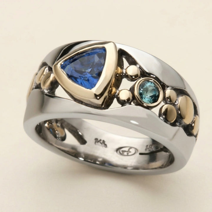 Blue Trillion Ring