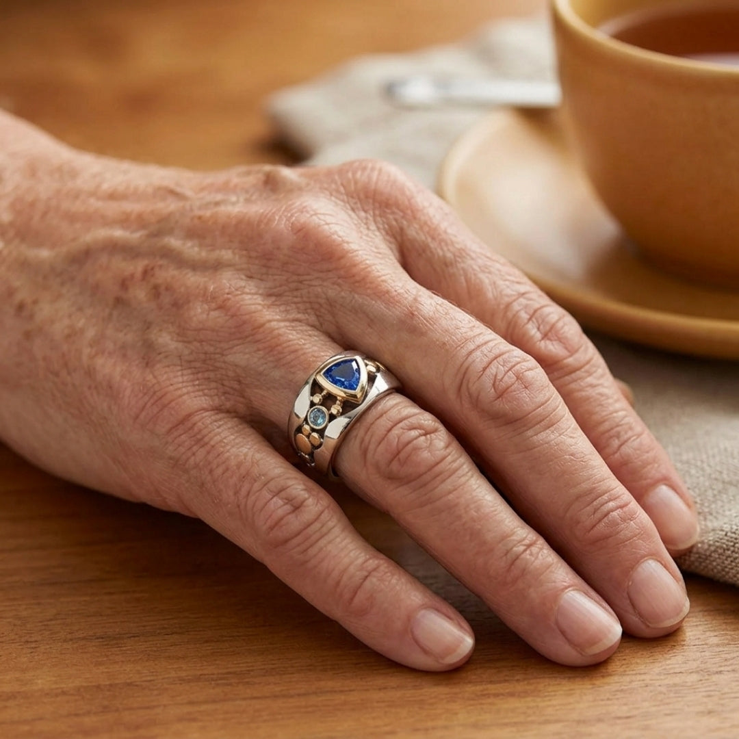 Blue Trillion Ring