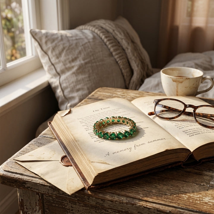 Full Emerald Eternity Ring