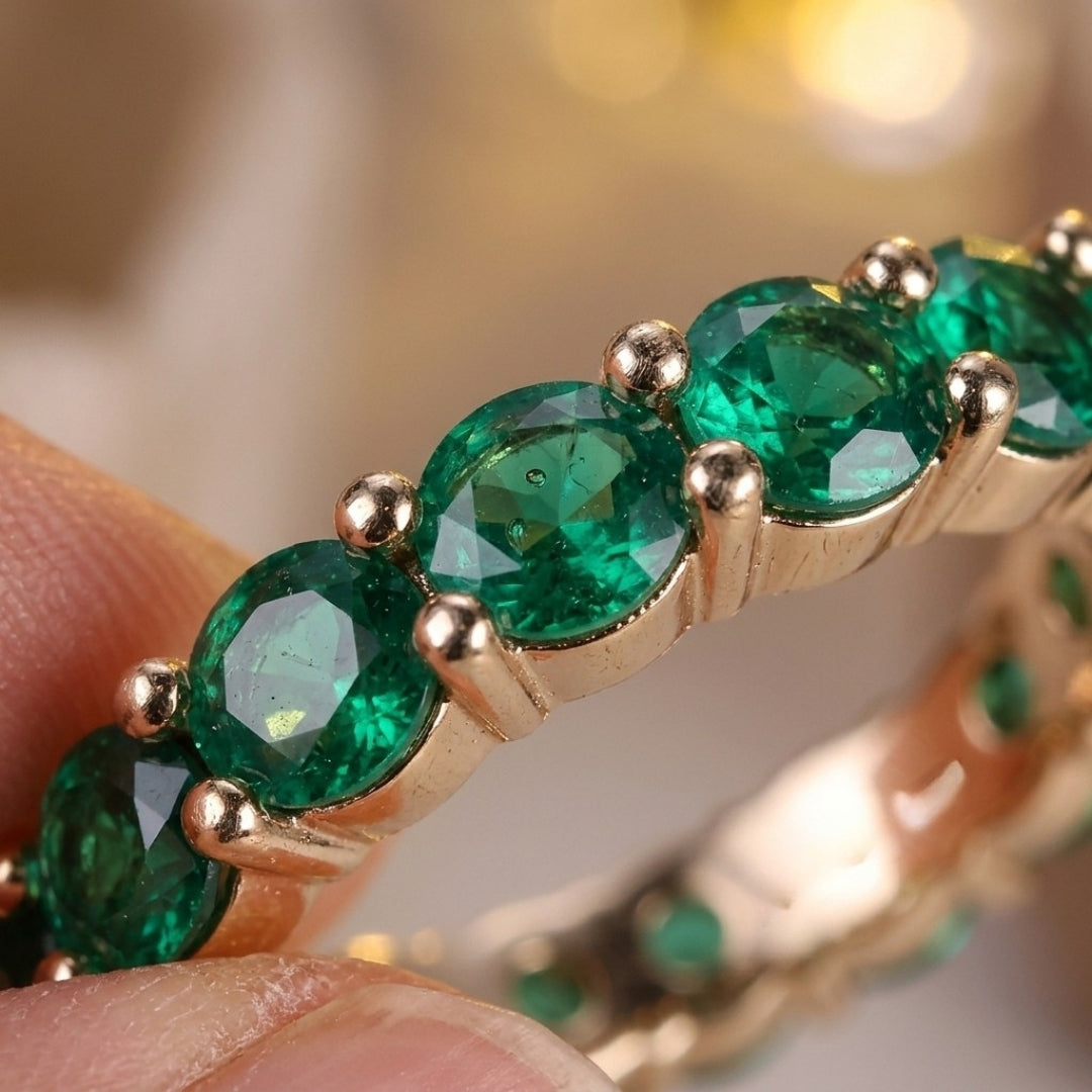 Full Emerald Eternity Ring