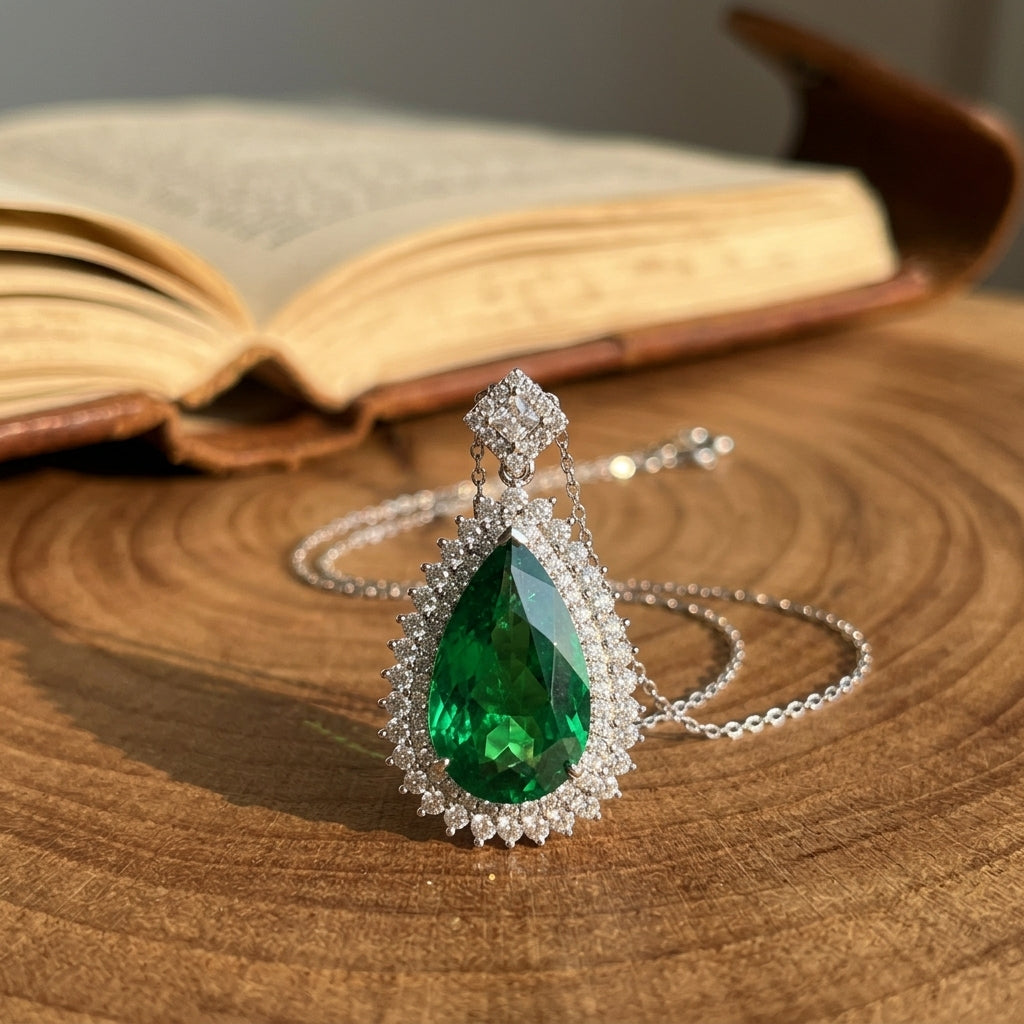 Emerald Teardrop Pendant