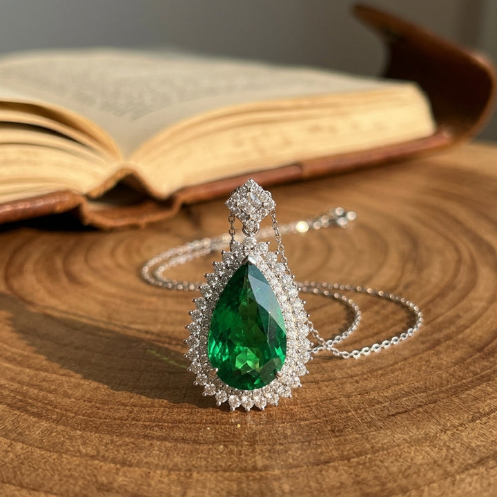 Emerald Teardrop Pendant