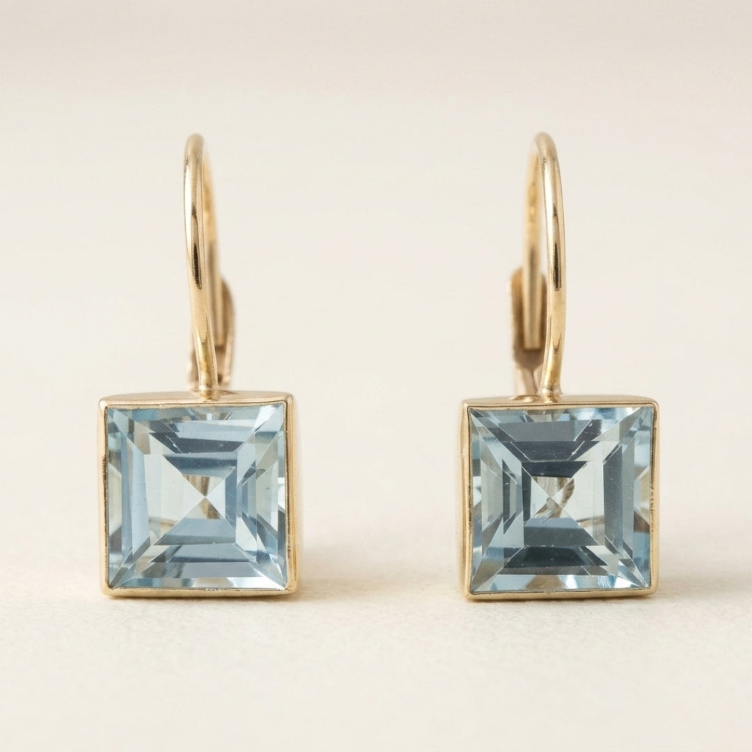 Blue Glass Earrings