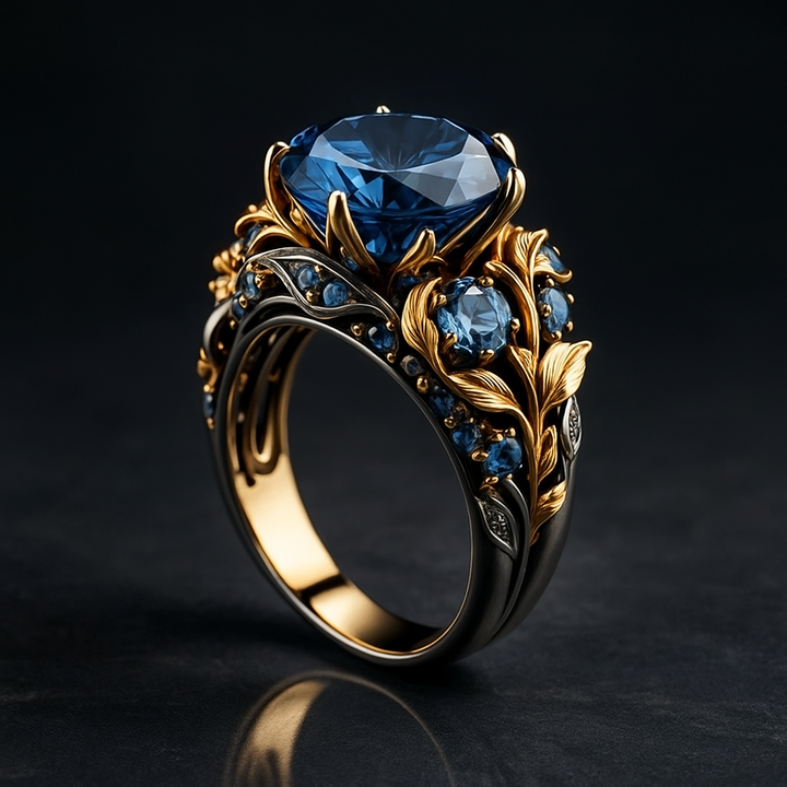 Sapphire Flower Ring