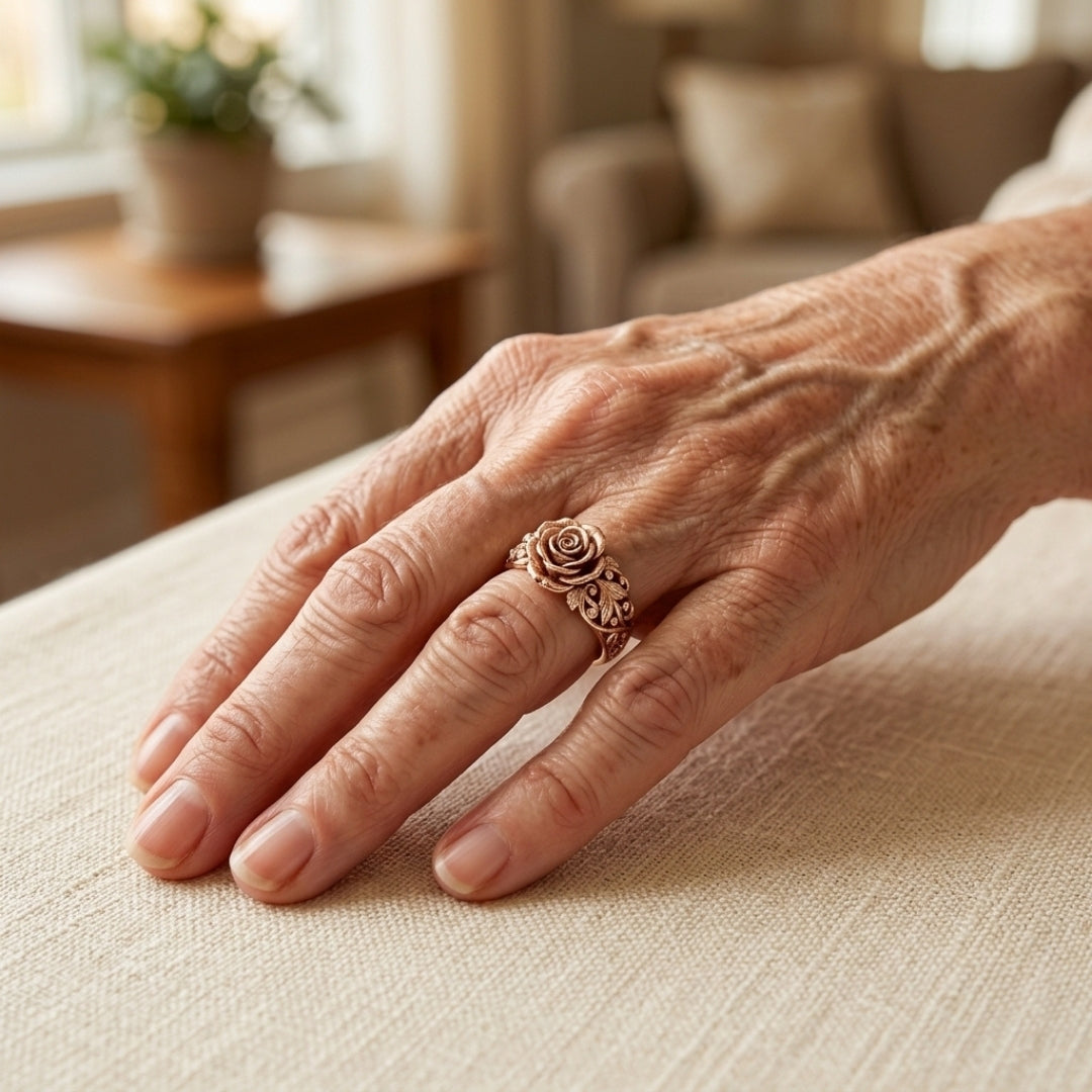Engraved Rose Gold Ring