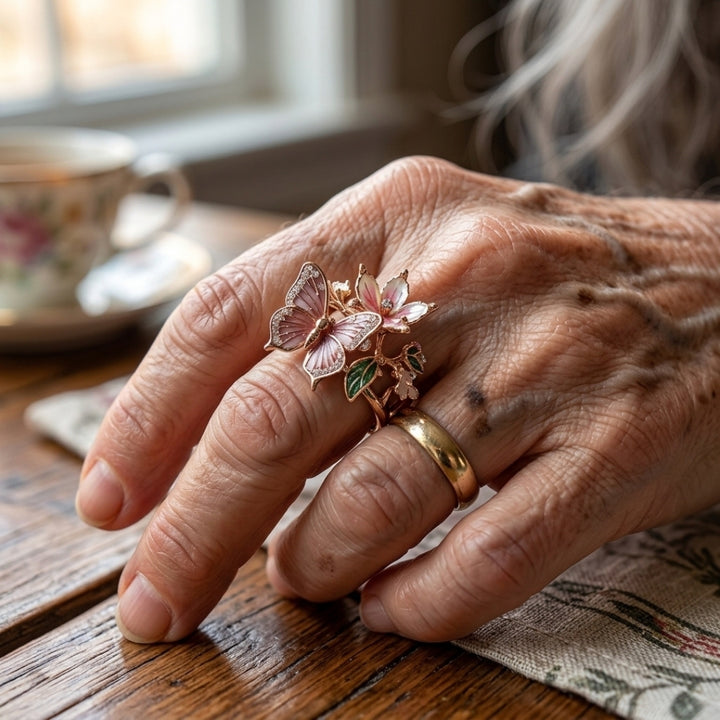 Butterfly Garden Zirconia Ring