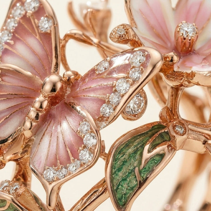 Butterfly Garden Zirconia Ring