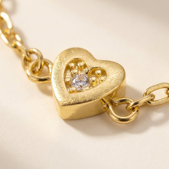 Delicate Heart Charm Bracelet