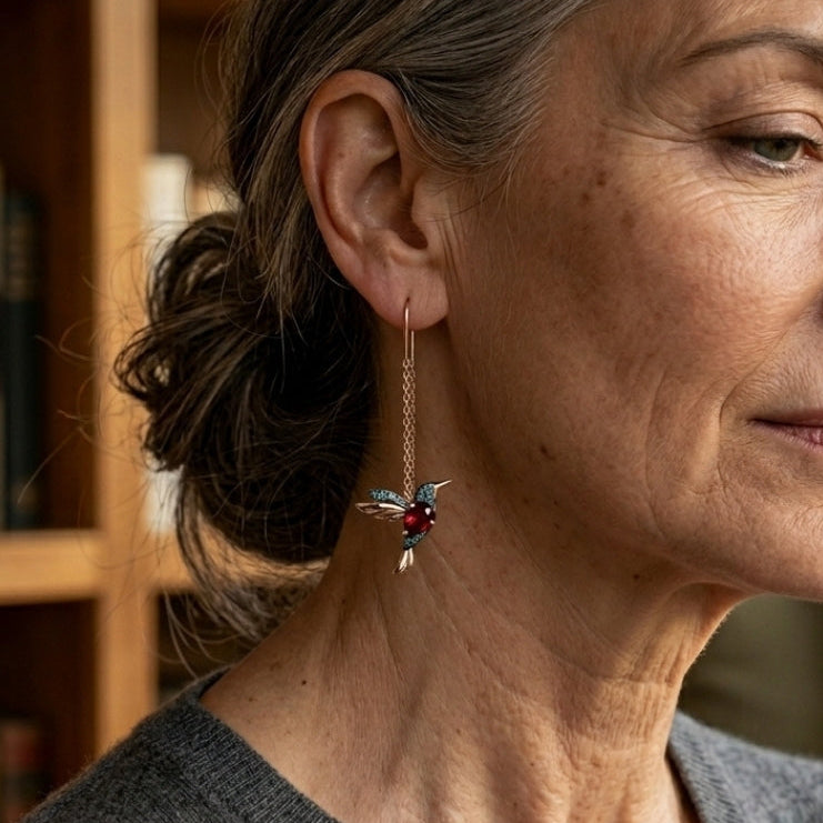 Hummingbird Threader Earrings