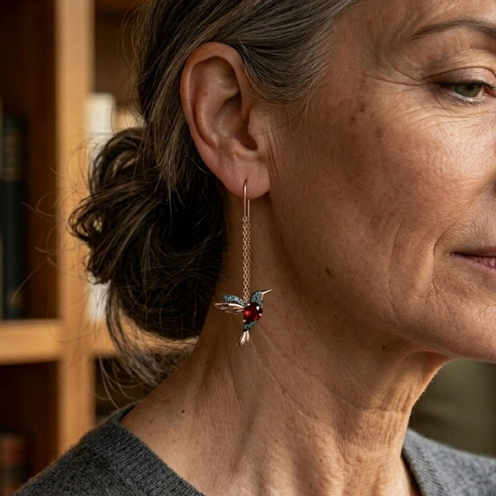 Hummingbird Threader Earrings