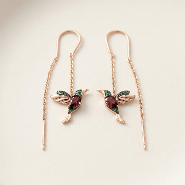 Hummingbird Threader Earrings