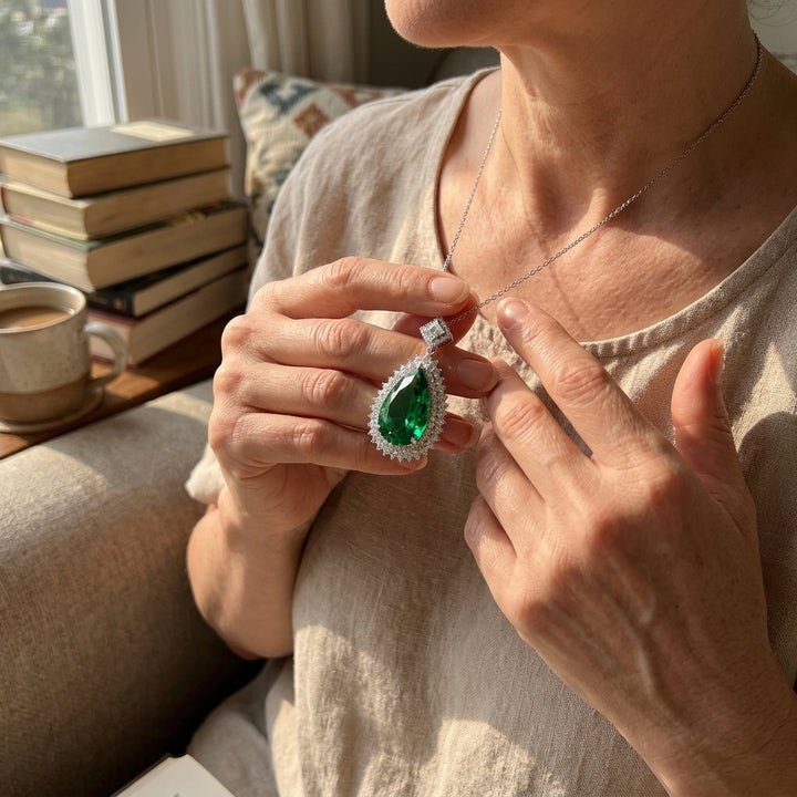 Emerald Teardrop Pendant
