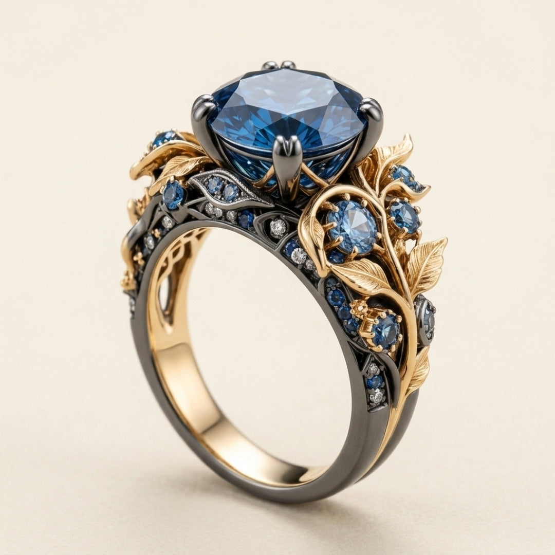 Sapphire Flower Ring