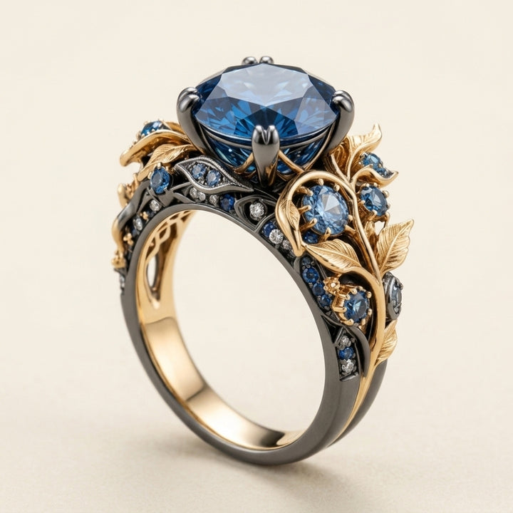 Sapphire Flower Ring