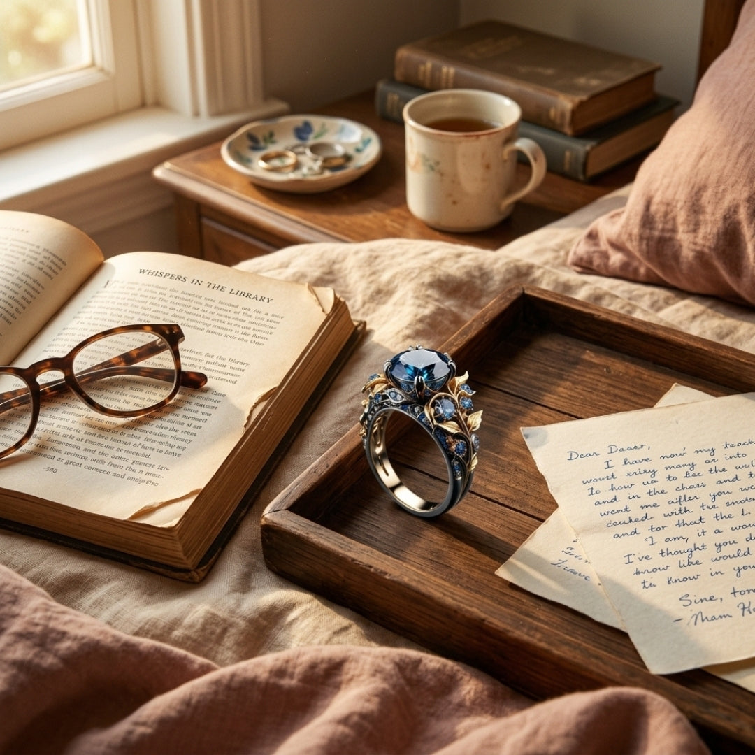Sapphire Flower Ring