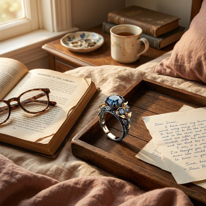 Sapphire Flower Ring