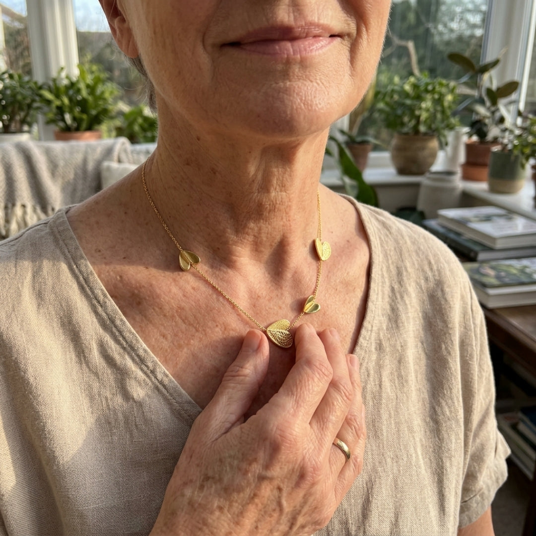 Mother-Daughter Heart Necklace