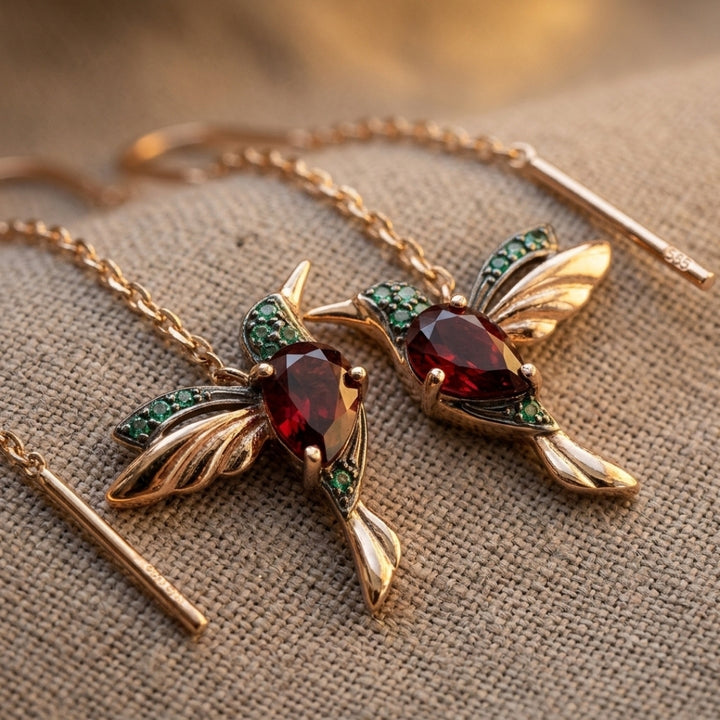 Hummingbird Threader Earrings