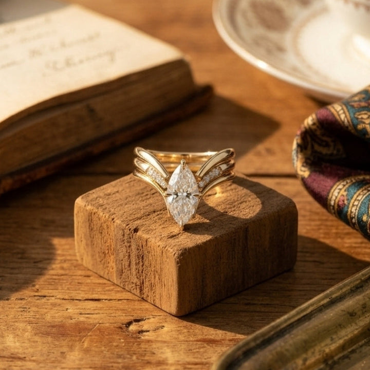 Marquise Crown Ring