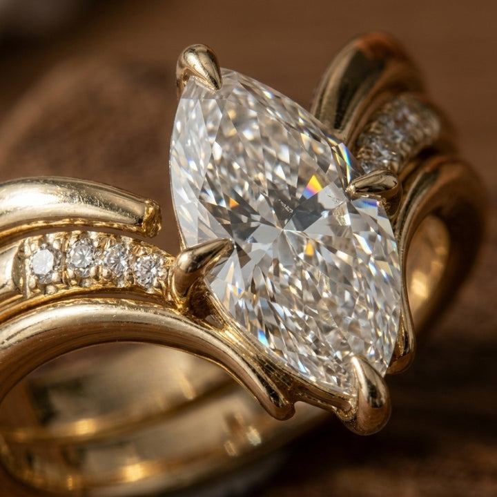 Marquise Crown Ring