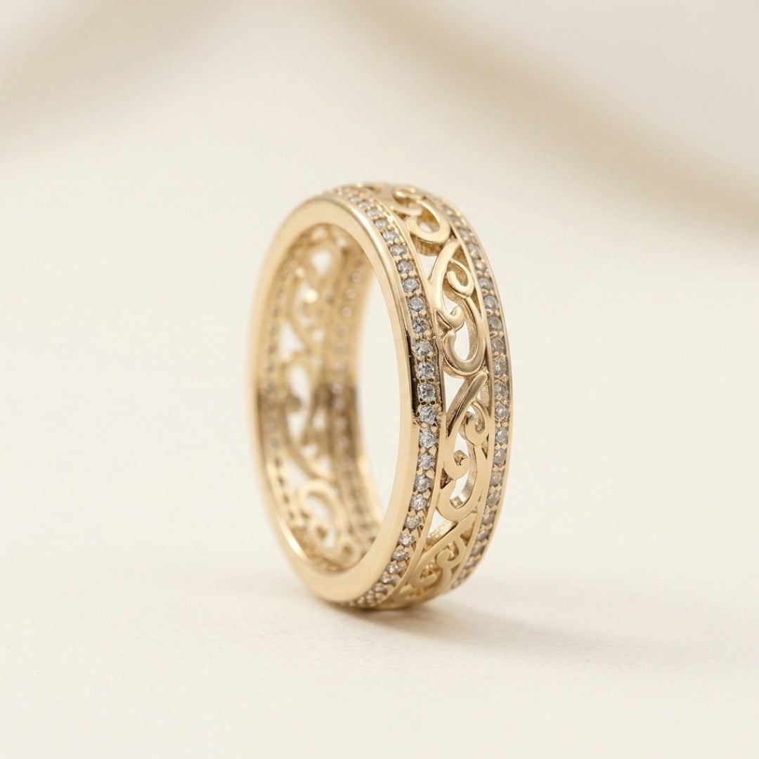 Gold Openwork Band Ring