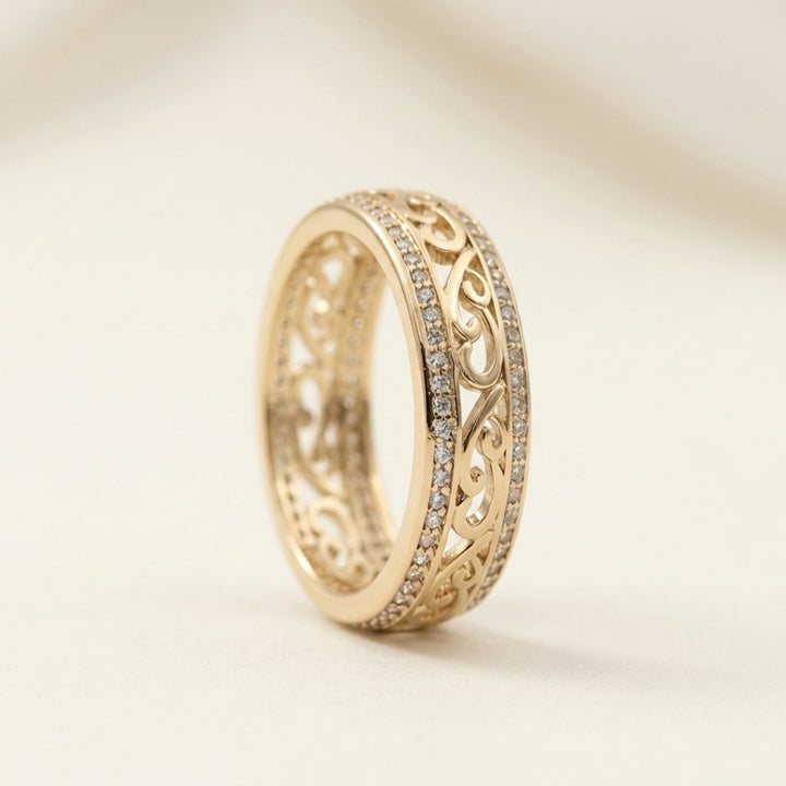 Gold Openwork Band Ring