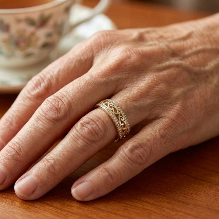 Gold Openwork Band Ring