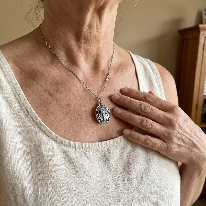 Tree of Life Urn Pendant