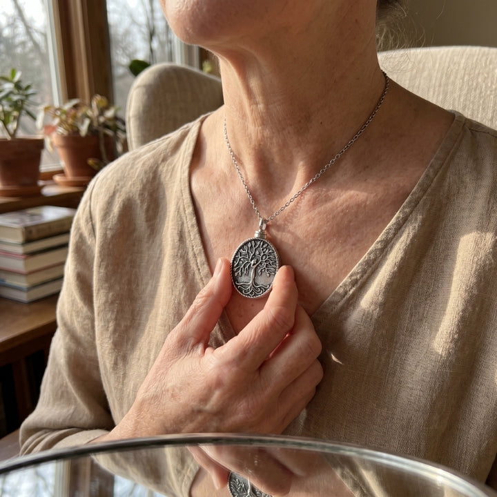 Tree of Life Urn Pendant