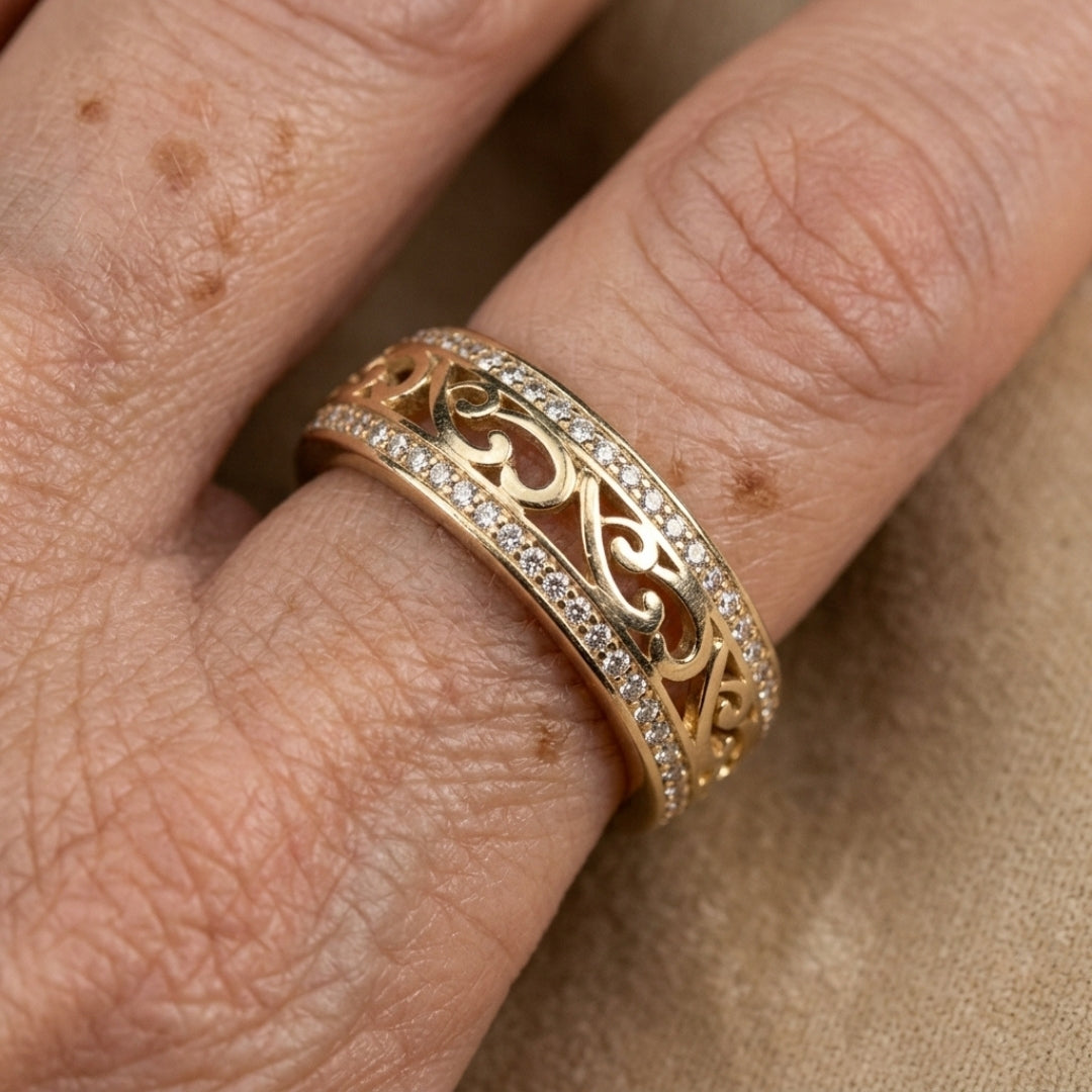 Gold Openwork Band Ring