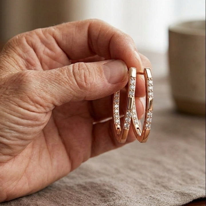 Zirconia Bar Earrings