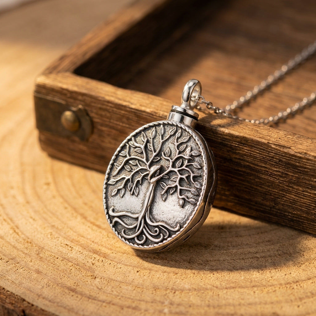 Tree of Life Urn Pendant