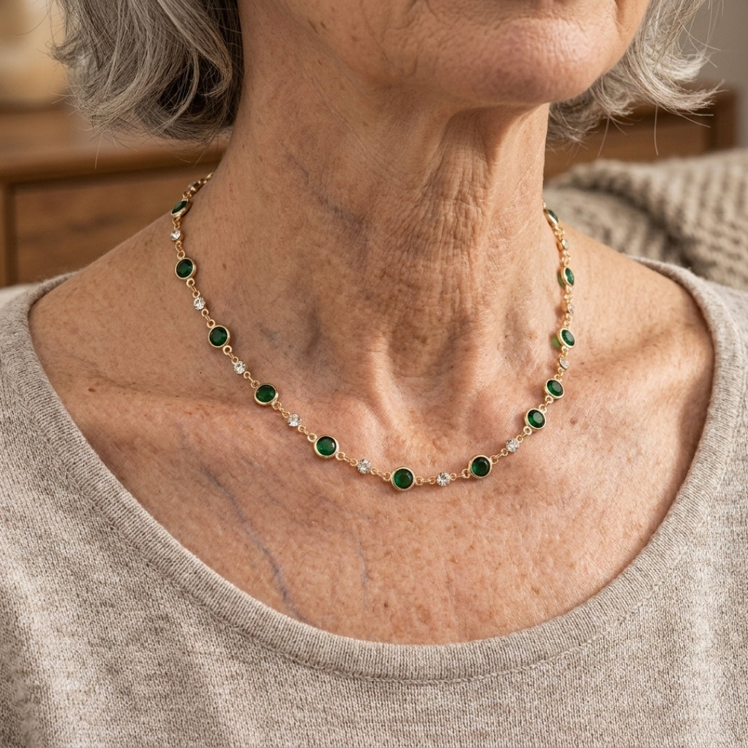 Sapphire Station Necklace