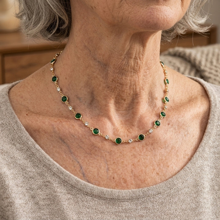 Sapphire Station Necklace