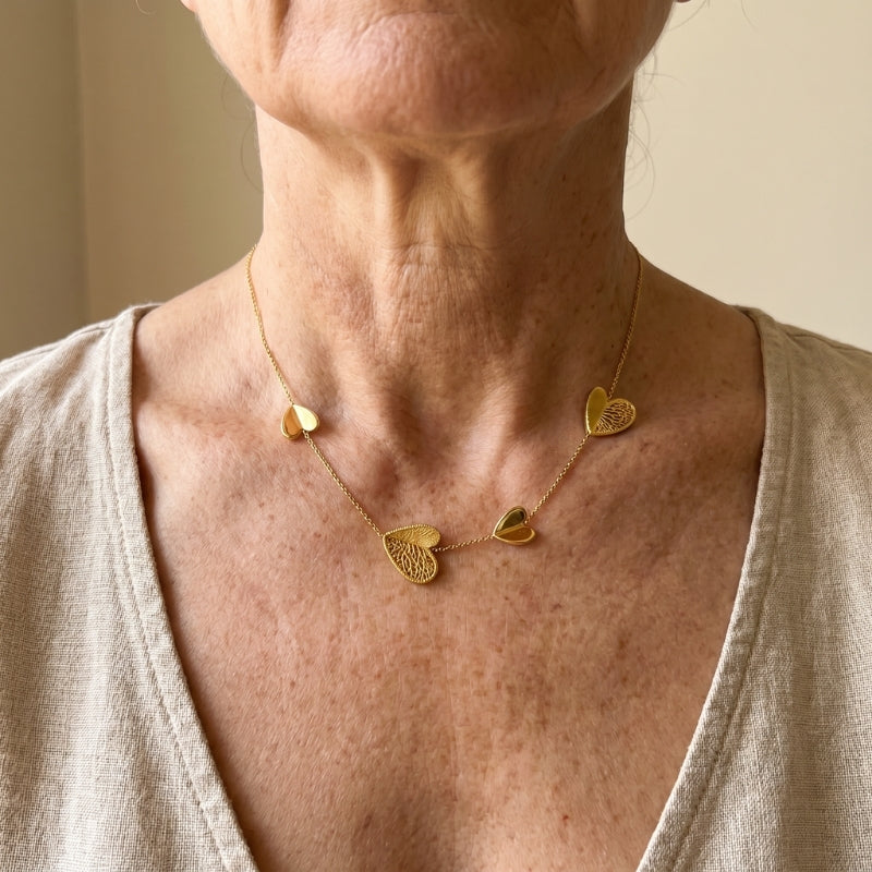 Mother-Daughter Heart Necklace