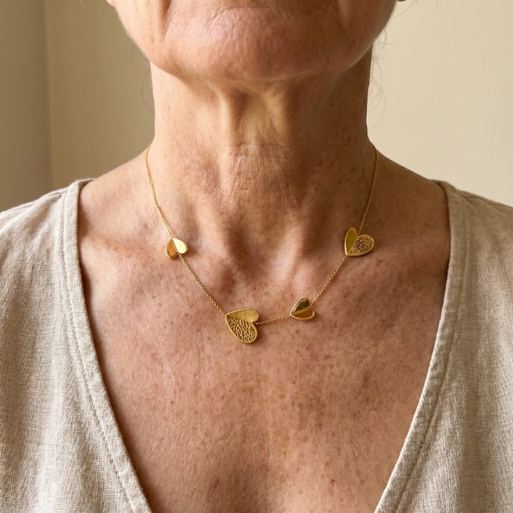 Mother-Daughter Heart Necklace
