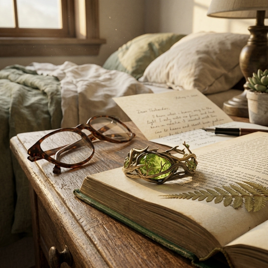 Green Opal Branch Ring