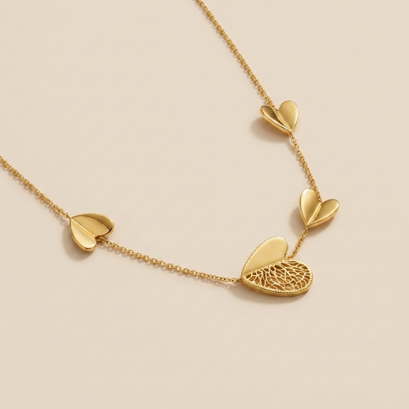 Mother-Daughter Heart Necklace