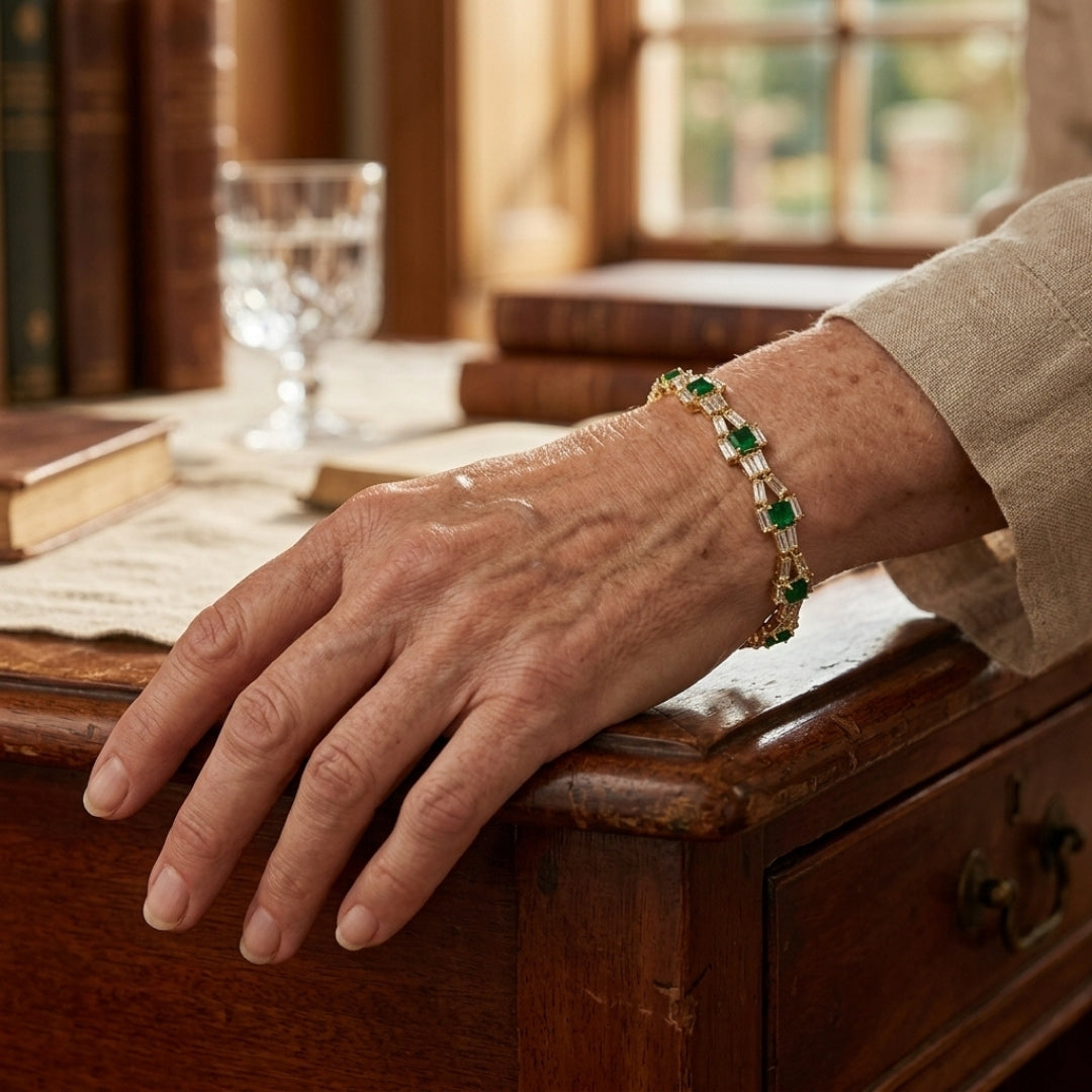 Emerald Baguette Bracelet