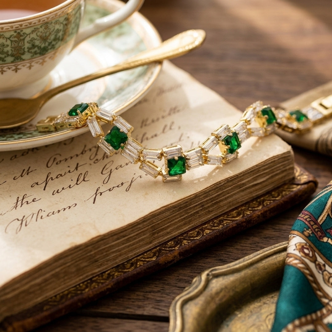 Emerald Baguette Bracelet