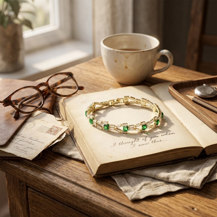 Emerald Baguette Bracelet