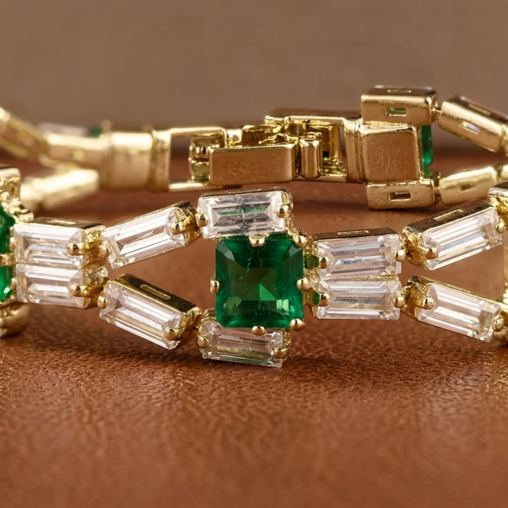Emerald Baguette Bracelet