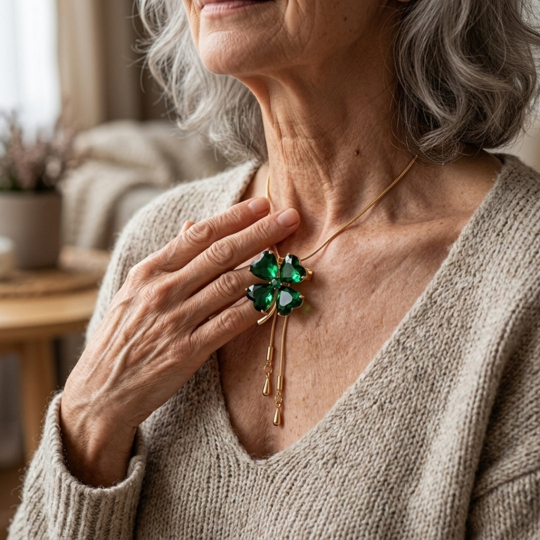 Emerald Clover Necklace