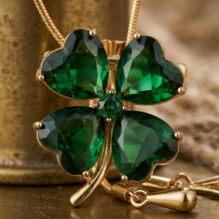 Emerald Clover Necklace
