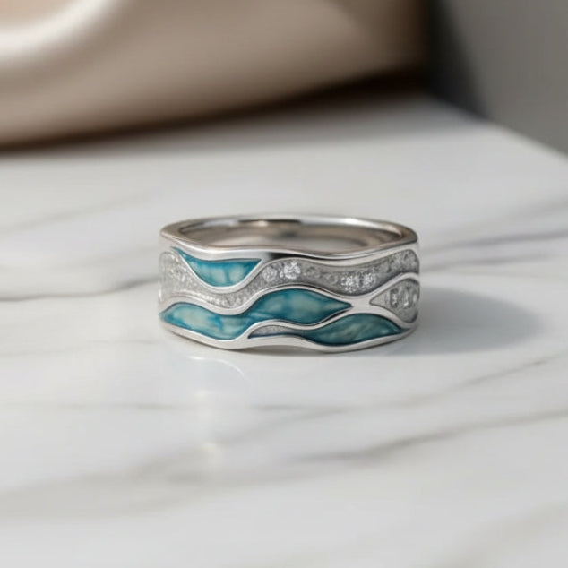Turquoise Wave Ring