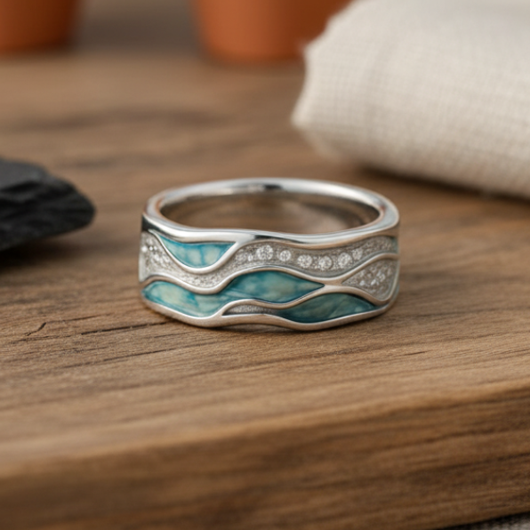 Turquoise Wave Ring