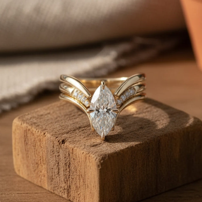 Marquise Crown Ring