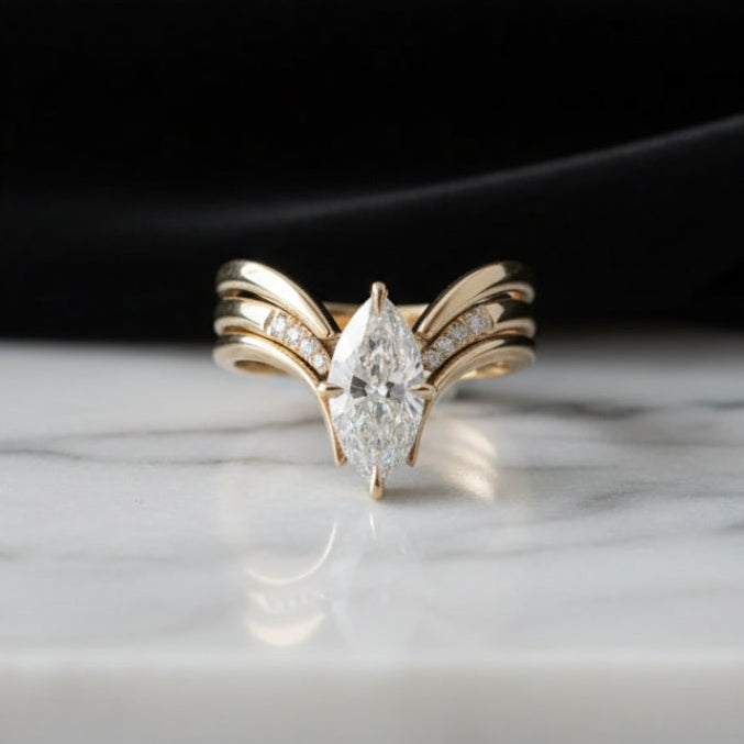 Marquise Crown Ring