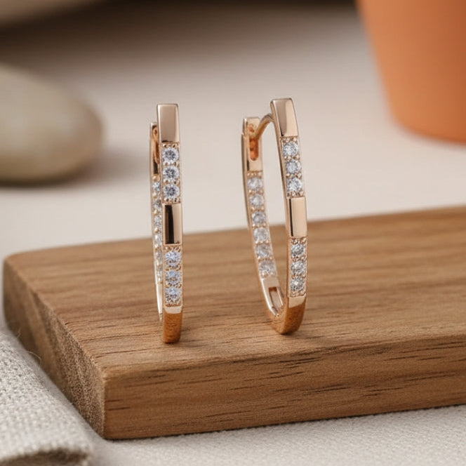 Zirconia Bar Earrings