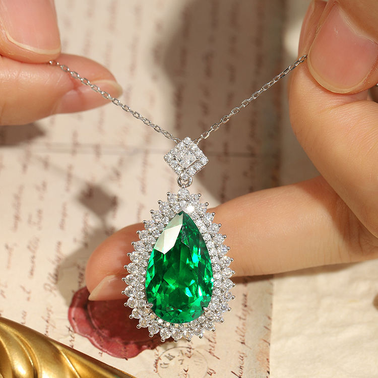 Emerald Teardrop Pendant